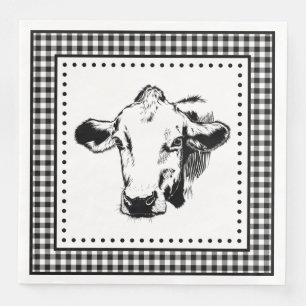 Koeien Gingham Boerderij Servet