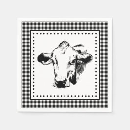 Koeien Gingham Boerderij Servet