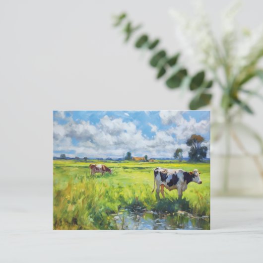 Koeien grazen bij de Havel Briefkaart (Staand voorkant)