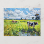 Koeien grazen bij de Havel Briefkaart (Voorkant)