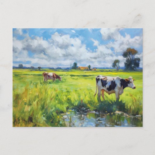 Koeien grazen bij de Havel Briefkaart (Voorkant)