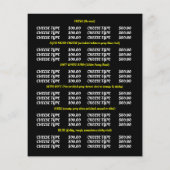 Koeien grazen, Cheesemonger Adverteren Flyer (Achterkant)