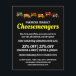 Koeien grazen, Cheesemonger Adverteren Flyer<br><div class="desc">Koeien grazen,  Cheesemonger Adverteren broers door de Visitekaartje winkel.</div>