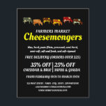 Koeien grazen, Cheesemonger Adverteren Flyer<br><div class="desc">Koeien grazen,  Cheesemonger Adverteren broers door de Visitekaartje winkel.</div>