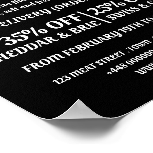 Koeien grazen, Cheesemonger Adverteren Poster (Hoek)