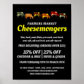 Koeien grazen, Cheesemonger Adverteren Poster (Voorkant)