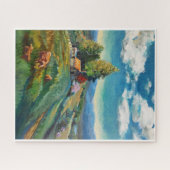 Koeien grazen, verre heuvels legpuzzel (Horizontaal)