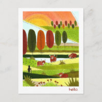 Koeien Hallo Briefkaart