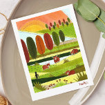 Koeien Hallo Briefkaart<br><div class="desc">Deze schattige Koeien Hallo het ontwerp van het Briefkaart kenmerkt de originele kunst van de herfstbomen, de walsheuvels en de schattige vlotte veestapel van het Hoogland. Pas aan om uw eigen groet aan de voorzijde toe te voegen of het als "hallo" te verlaten. Voeg jouw naam voor een persoonlijke handtekening...</div>