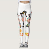 Koeien Happy Hanksmas Shirt, Halloween Thanksg Leggings (Voorkant)