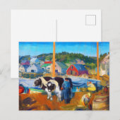Koeien, haven van George Wesley Bellows Briefkaart (Voorkant / Achterkant)