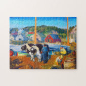 Koeien, haven van George Wesley Bellows Legpuzzel (Horizontaal)