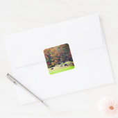 Koeien herfst afbreken Veldgebied Natuur Vierkante Sticker (Envelop)