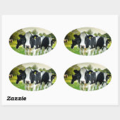 Koeien houden van staren ovale sticker (Vel)