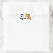 koeien houden van vegans ronde sticker (Tas)
