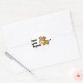 koeien houden van vegans ronde sticker (Envelop)