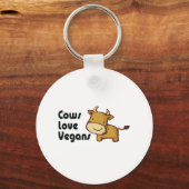 koeien houden van vegans sleutelhanger (Voorkant)