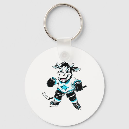 Koeien IJshockey Sleutelhanger (Voorkant)