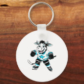 Koeien IJshockey Sleutelhanger (Voorkant)