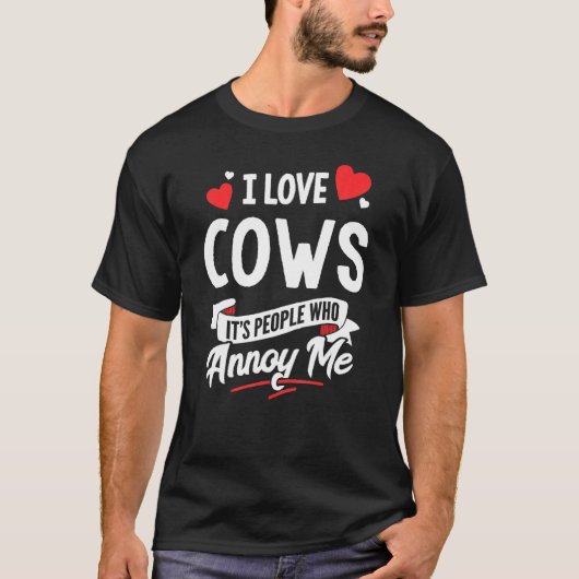 Koeien Ik hou van koeien T-shirt (Voorkant)