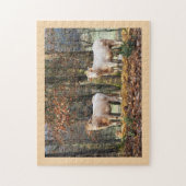 Koeien in bosgebied, Frankrijk Legpuzzel (Verticaal)