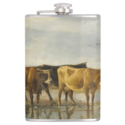 Koeien in de Aelbert Cuyp Heupfles (Voorkant)