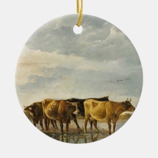 Koeien in de Aelbert Cuyp Keramisch Ornament (Voorkant)
