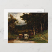 Koeien in de beek bij Trees - Edward Bannister Briefkaart (Voorkant / Achterkant)