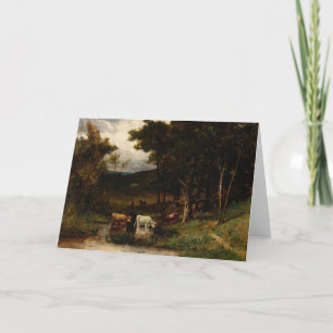 Koeien in de beek bij Trees - Edward Bannister Kaart
