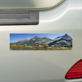 Koeien in de bergen bumpersticker (Op auto)