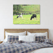 Koeien in de Country Pasture Fotowand Canvas Kunst (Insitu (Slaapkamer))
