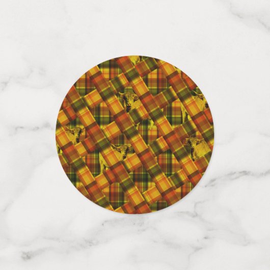 Koeien in de crisis in Tartan, Confetti (Kleine voorkant)