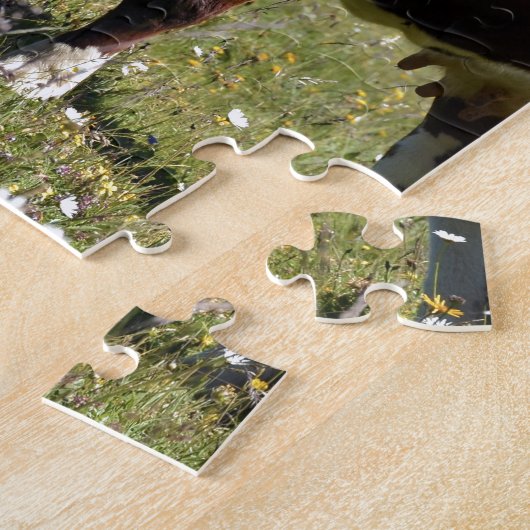 Koeien in de Franse Alpen Legpuzzel (Zijkant)