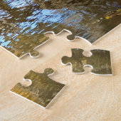 Koeien in de herfst bij de vijver legpuzzel (Zijkant)