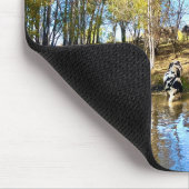 Koeien in de herfst bij de vijver muismat (Hoek)