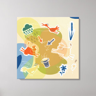 koeien in de natuur canvas afdruk