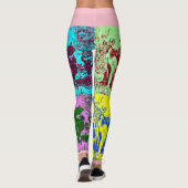 Koeien in de Pop Kunst Aangepaste Leggings voor vr (Achterkant)