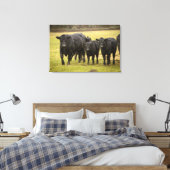 Koeien in de regen canvas afdruk (Insitu (Slaapkamer))