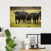 Koeien in de regen poster (Thuiskantoor)