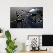 Koeien in de ruimte poster (Thuiskantoor)