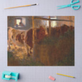 Koeien in de Schuur door Gustav Klimt Tissuepapier (Craft)
