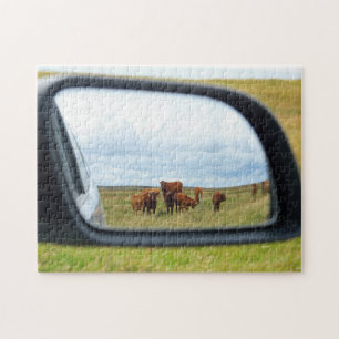 Koeien in de spiegel legpuzzel