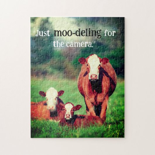 Koeien in de wei legpuzzel (Verticaal)