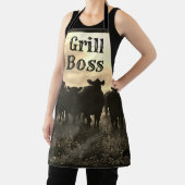 Koeien in de wei - Sepia Tone Schort (Insitu)