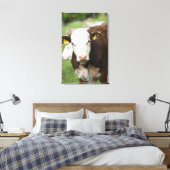 Koeien in de weide, close-up canvas afdruk (Insitu (Slaapkamer))