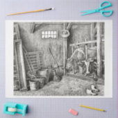 Koeien in een Barn Decoupage  Boerderij Tissuepapier (Craft)