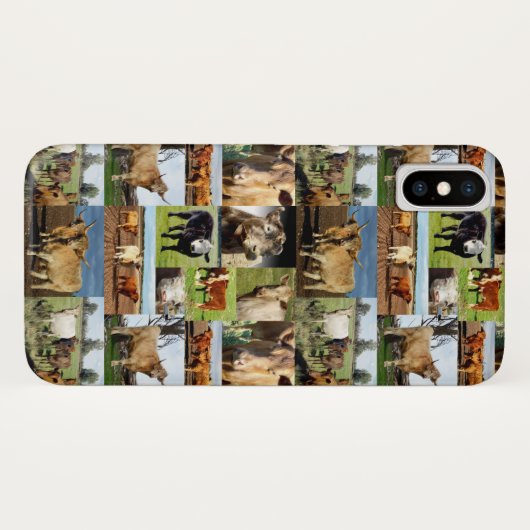 Koeien in een fotocollage, Case-Mate iPhone case (Achterkant (horizontaal))