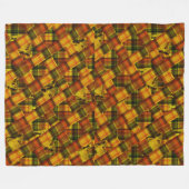 Koeien in een paniekvormig panelvormig ontwerp, fleece deken (Voorkant (Horizontaal))