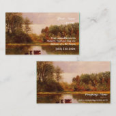Koeien in een stroomgebied van Albert Bierstadt Visitekaartje (Voorkant / Achterkant)