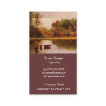 Koeien in een stroomgebied van Albert Bierstadt